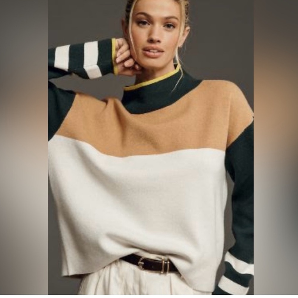 NWT Maeve by Anthropologie Colorblock Sweater